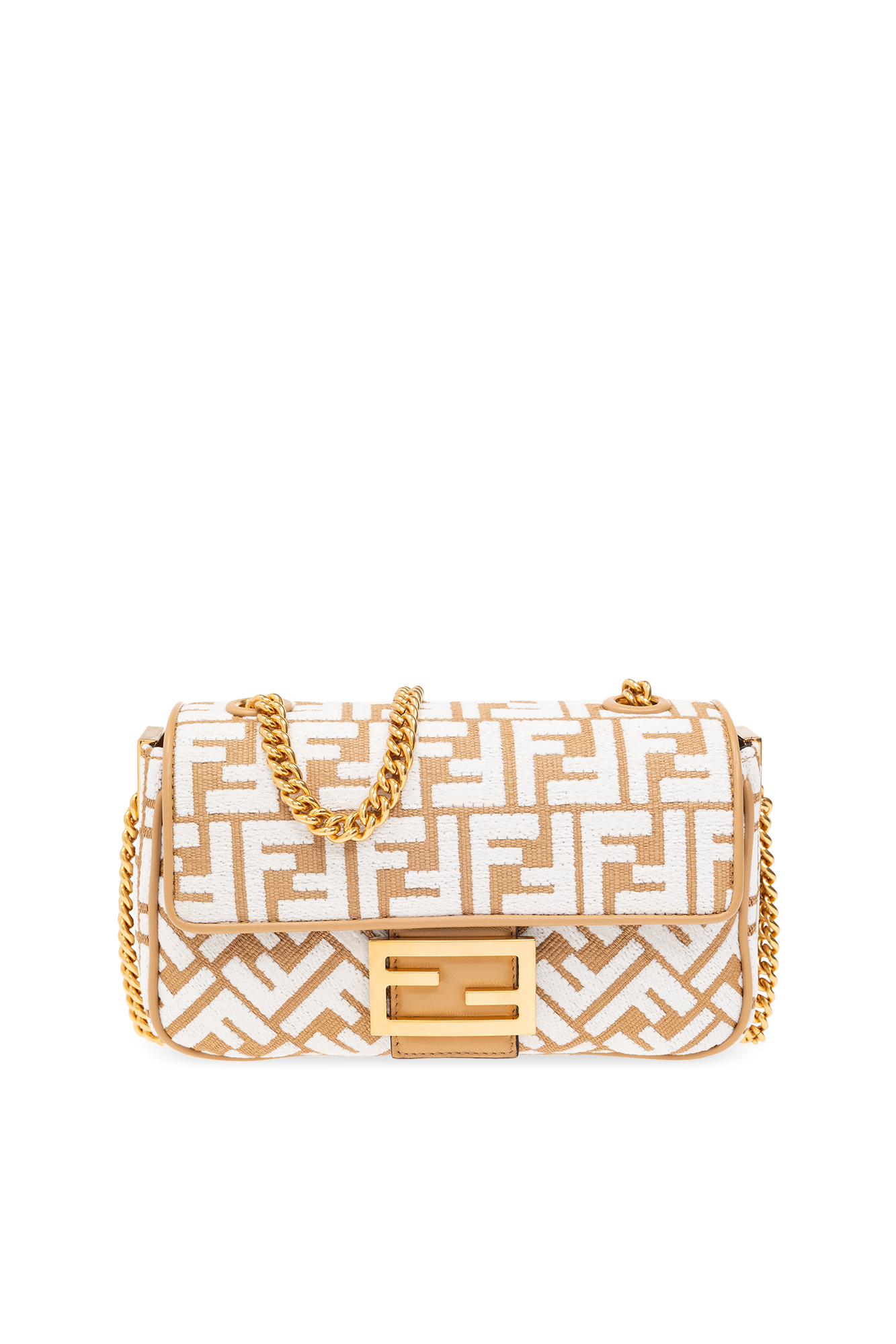 Fendi monogram pattern stripe detail sweatshirt Schwarz SchaferandweinerShops Bhutan Beige Baguette Midi shoulder bag Fendi